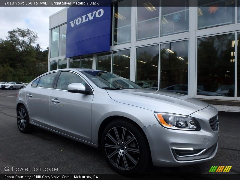 Bright Silver Metallic / Black 2018 Volvo S60 T5 AWD