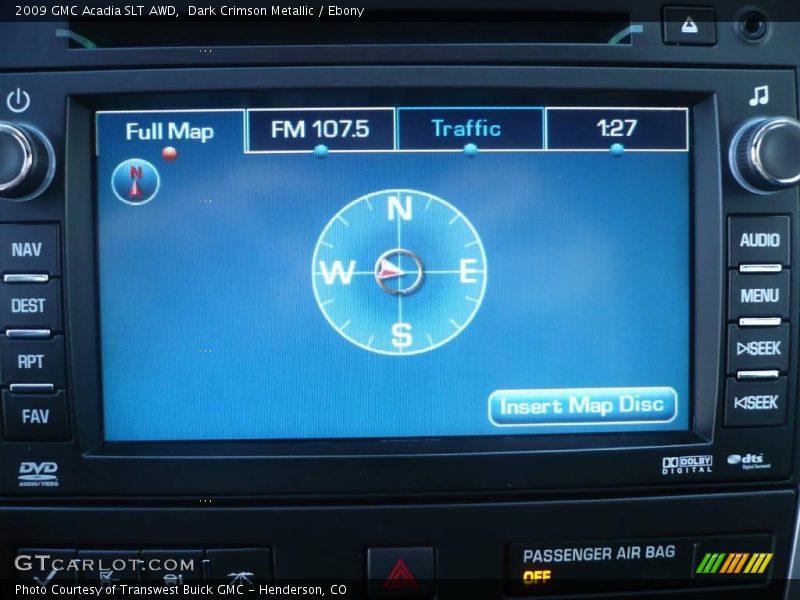 Dark Crimson Metallic / Ebony 2009 GMC Acadia SLT AWD