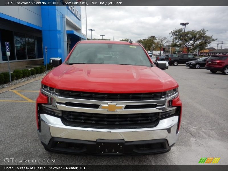 Red Hot / Jet Black 2019 Chevrolet Silverado 1500 LT Crew Cab 4WD