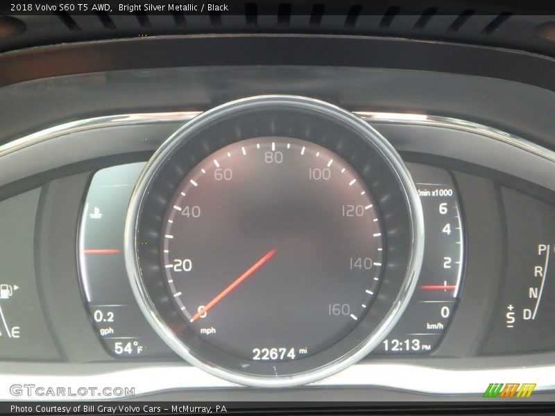 Bright Silver Metallic / Black 2018 Volvo S60 T5 AWD