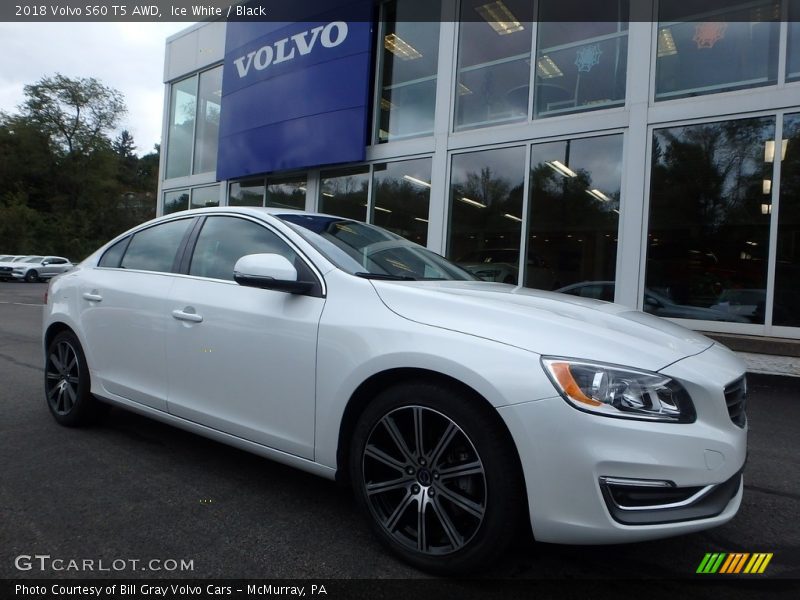 Ice White / Black 2018 Volvo S60 T5 AWD