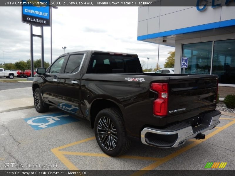 Havana Brown Metallic / Jet Black 2019 Chevrolet Silverado 1500 LTZ Crew Cab 4WD