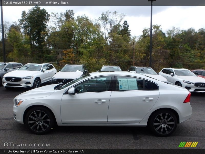 Ice White / Black 2018 Volvo S60 T5 AWD