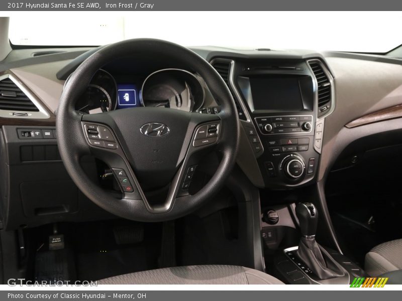 Iron Frost / Gray 2017 Hyundai Santa Fe SE AWD