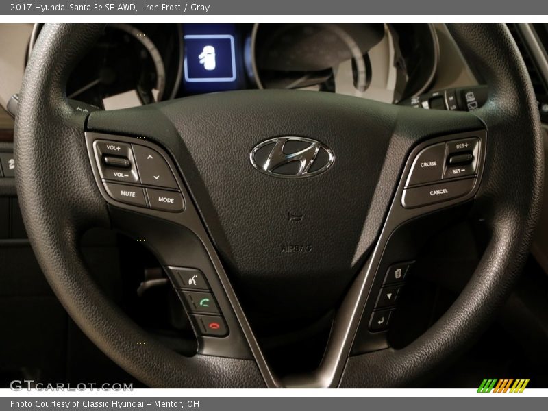 Iron Frost / Gray 2017 Hyundai Santa Fe SE AWD