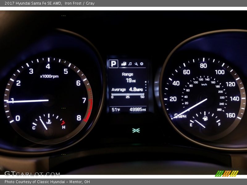 Iron Frost / Gray 2017 Hyundai Santa Fe SE AWD