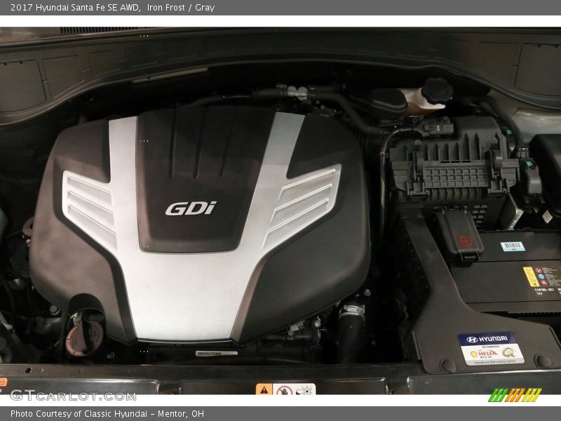 Iron Frost / Gray 2017 Hyundai Santa Fe SE AWD