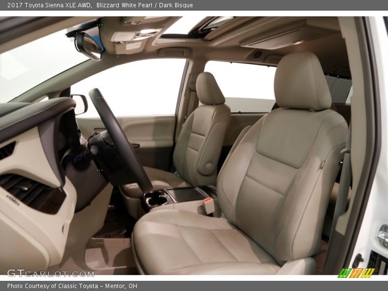 Blizzard White Pearl / Dark Bisque 2017 Toyota Sienna XLE AWD