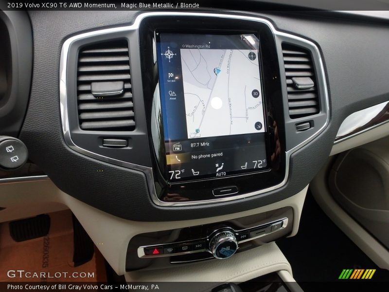 Magic Blue Metallic / Blonde 2019 Volvo XC90 T6 AWD Momentum