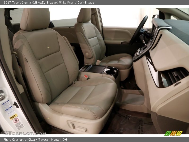 Blizzard White Pearl / Dark Bisque 2017 Toyota Sienna XLE AWD