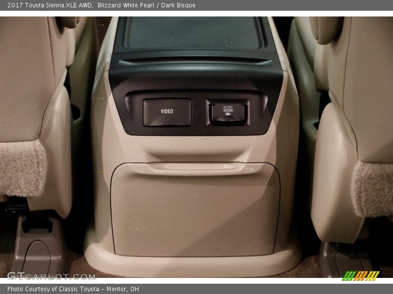 Blizzard White Pearl / Dark Bisque 2017 Toyota Sienna XLE AWD