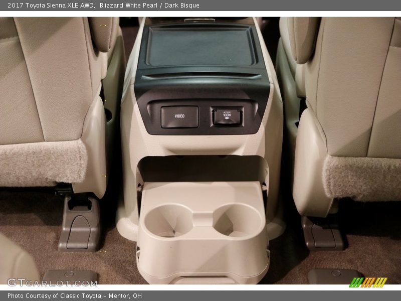 Blizzard White Pearl / Dark Bisque 2017 Toyota Sienna XLE AWD