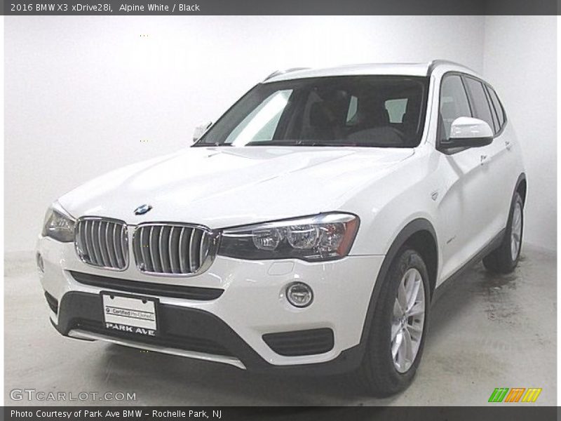 Alpine White / Black 2016 BMW X3 xDrive28i