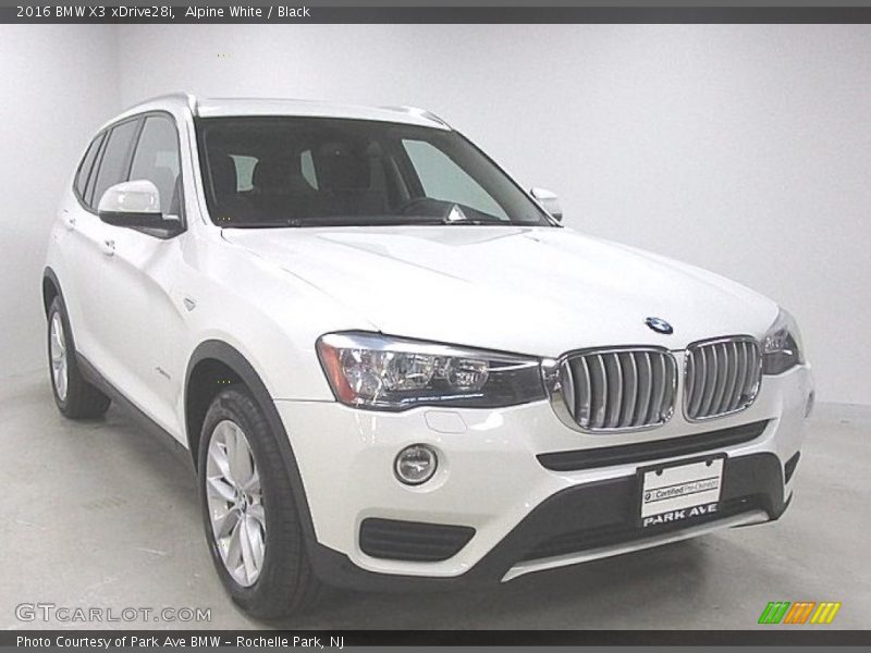 Alpine White / Black 2016 BMW X3 xDrive28i