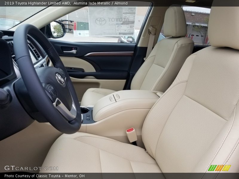 Front Seat of 2019 Highlander Limited AWD