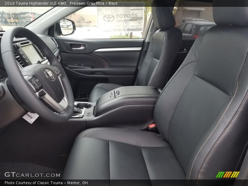 Front Seat of 2019 Highlander XLE AWD