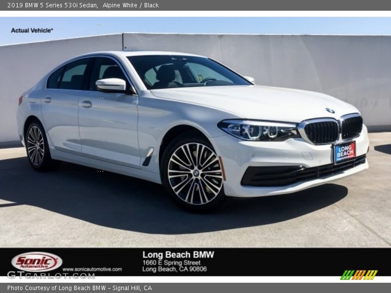 Alpine White / Black 2019 BMW 5 Series 530i Sedan