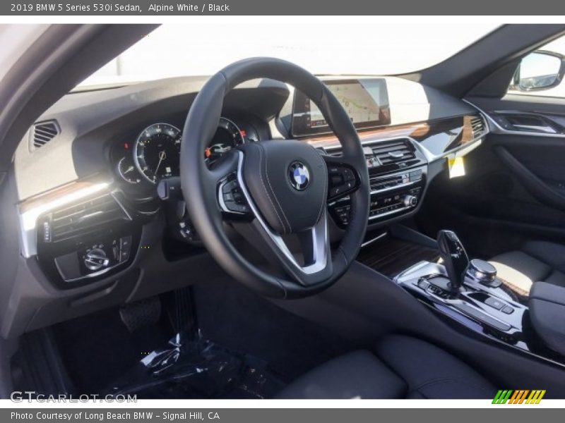 Alpine White / Black 2019 BMW 5 Series 530i Sedan