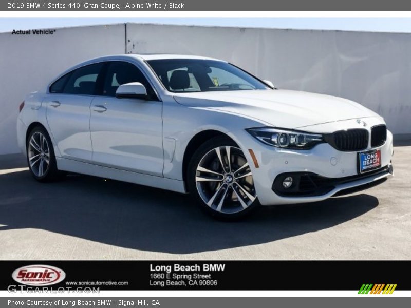 Alpine White / Black 2019 BMW 4 Series 440i Gran Coupe
