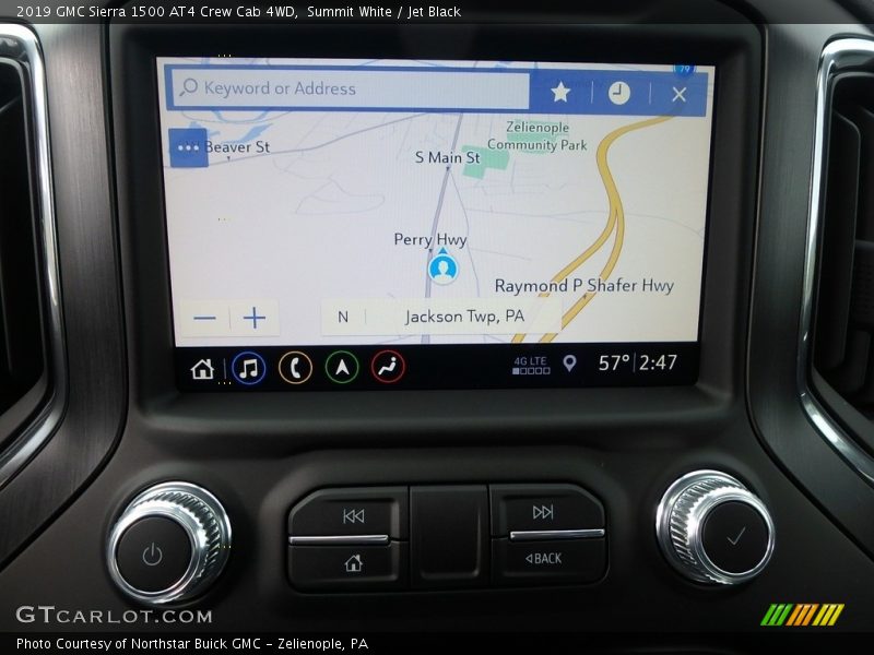 Navigation of 2019 Sierra 1500 AT4 Crew Cab 4WD