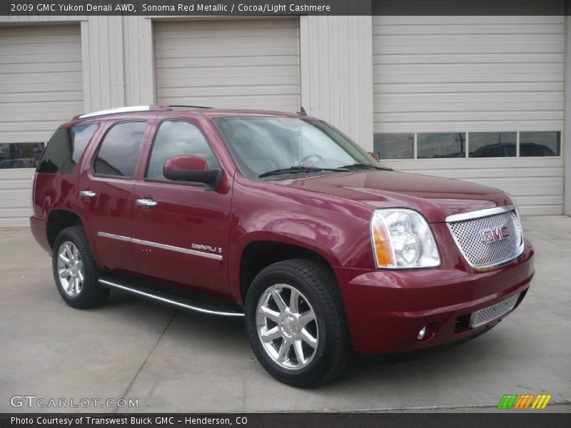 Sonoma Red Metallic / Cocoa/Light Cashmere 2009 GMC Yukon Denali AWD