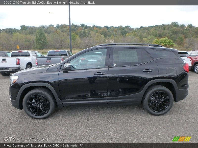 Ebony Twilight Metallic / Jet Black 2019 GMC Terrain SLE AWD