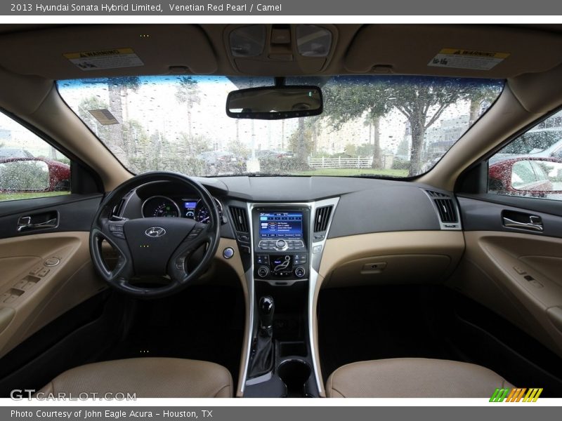 Venetian Red Pearl / Camel 2013 Hyundai Sonata Hybrid Limited
