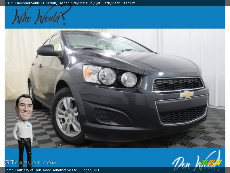 Ashen Gray Metallic / Jet Black/Dark Titanium 2015 Chevrolet Sonic LT Sedan