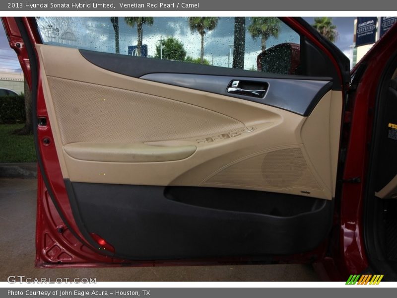 Venetian Red Pearl / Camel 2013 Hyundai Sonata Hybrid Limited
