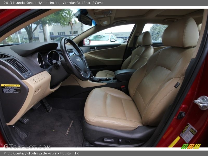 Venetian Red Pearl / Camel 2013 Hyundai Sonata Hybrid Limited