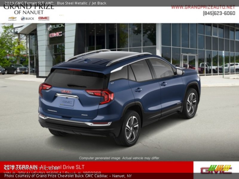 Blue Steel Metallic / Jet Black 2019 GMC Terrain SLT AWD