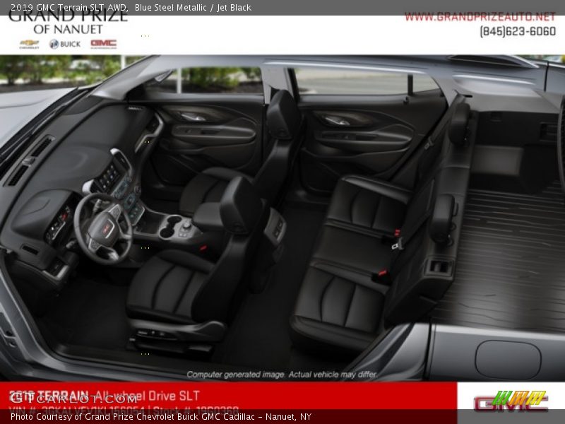 Blue Steel Metallic / Jet Black 2019 GMC Terrain SLT AWD