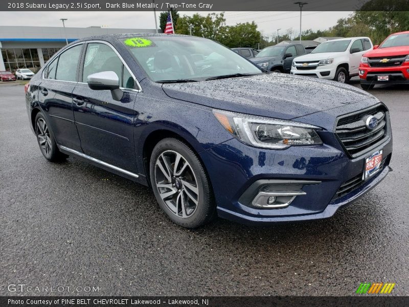 Dark Blue Metallic / Two-Tone Gray 2018 Subaru Legacy 2.5i Sport