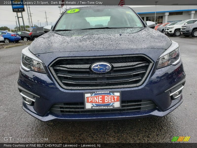 Dark Blue Metallic / Two-Tone Gray 2018 Subaru Legacy 2.5i Sport
