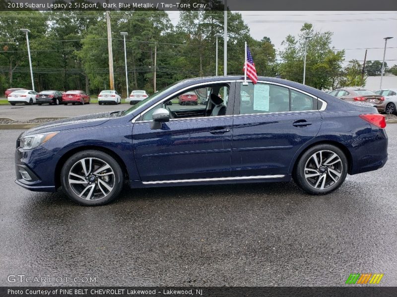 Dark Blue Metallic / Two-Tone Gray 2018 Subaru Legacy 2.5i Sport