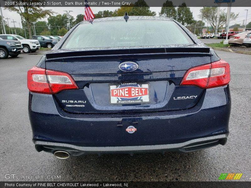 Dark Blue Metallic / Two-Tone Gray 2018 Subaru Legacy 2.5i Sport