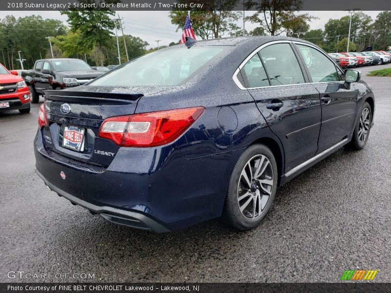 Dark Blue Metallic / Two-Tone Gray 2018 Subaru Legacy 2.5i Sport