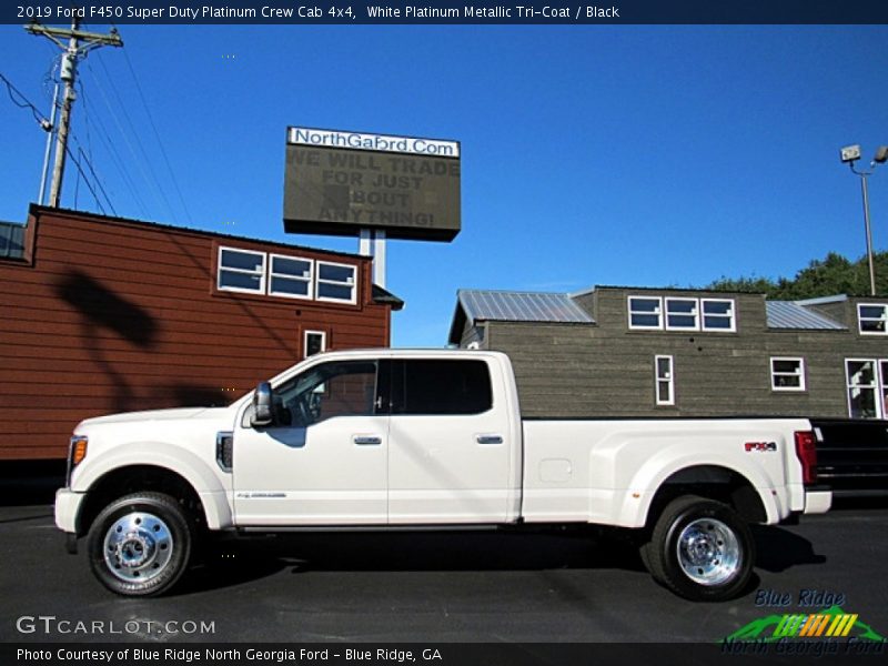 White Platinum Metallic Tri-Coat / Black 2019 Ford F450 Super Duty Platinum Crew Cab 4x4