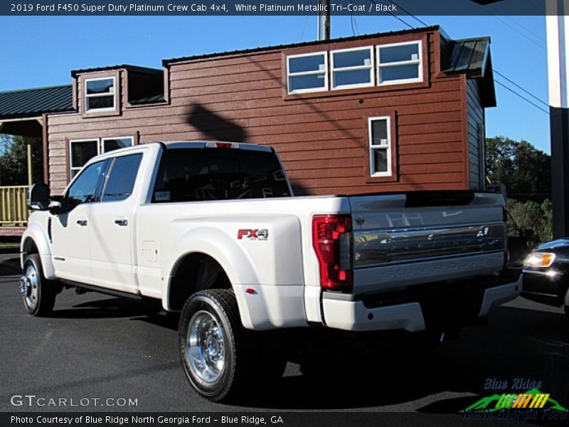 White Platinum Metallic Tri-Coat / Black 2019 Ford F450 Super Duty Platinum Crew Cab 4x4