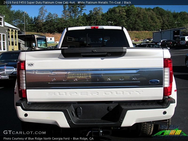 White Platinum Metallic Tri-Coat / Black 2019 Ford F450 Super Duty Platinum Crew Cab 4x4