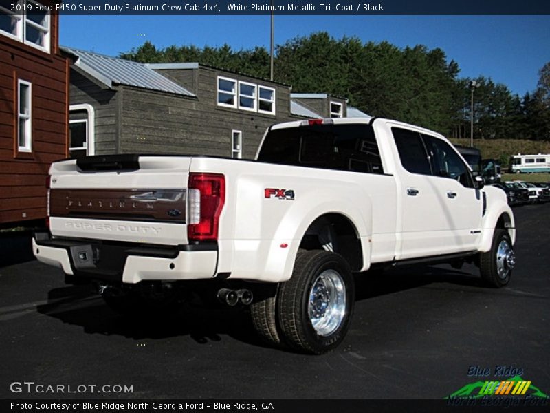 White Platinum Metallic Tri-Coat / Black 2019 Ford F450 Super Duty Platinum Crew Cab 4x4