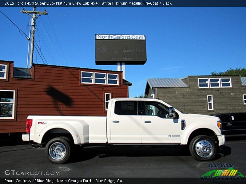 White Platinum Metallic Tri-Coat / Black 2019 Ford F450 Super Duty Platinum Crew Cab 4x4