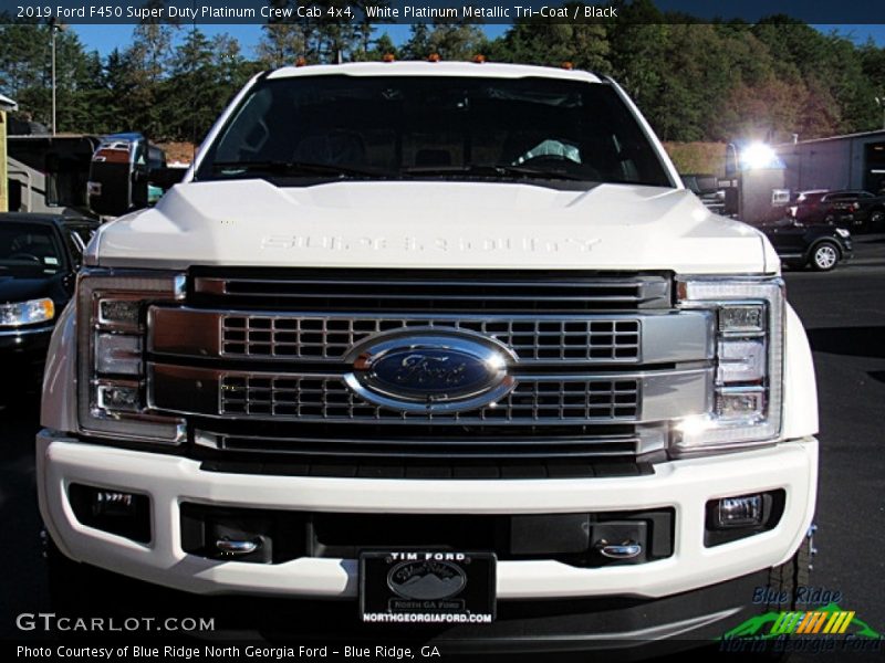 White Platinum Metallic Tri-Coat / Black 2019 Ford F450 Super Duty Platinum Crew Cab 4x4