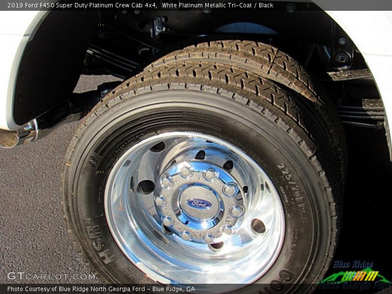 White Platinum Metallic Tri-Coat / Black 2019 Ford F450 Super Duty Platinum Crew Cab 4x4