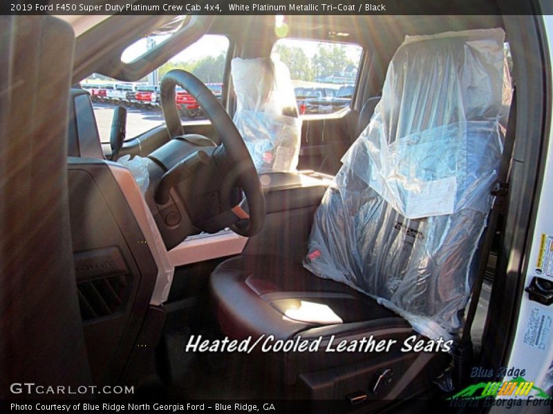 White Platinum Metallic Tri-Coat / Black 2019 Ford F450 Super Duty Platinum Crew Cab 4x4