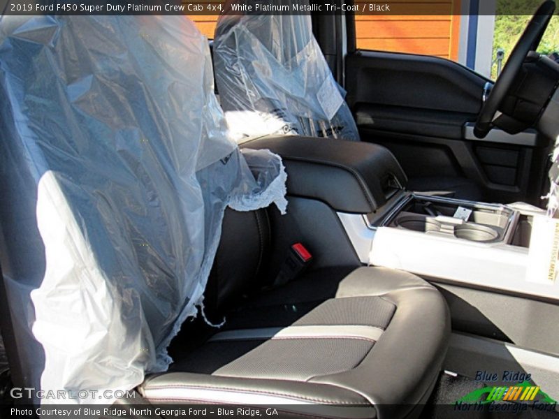 White Platinum Metallic Tri-Coat / Black 2019 Ford F450 Super Duty Platinum Crew Cab 4x4