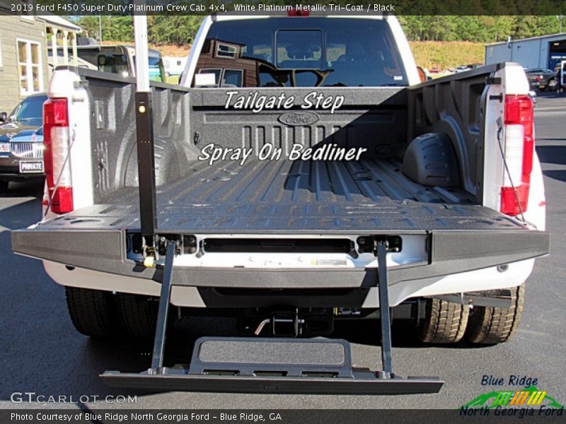 White Platinum Metallic Tri-Coat / Black 2019 Ford F450 Super Duty Platinum Crew Cab 4x4