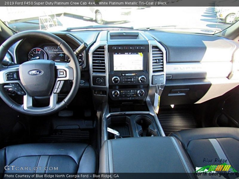 White Platinum Metallic Tri-Coat / Black 2019 Ford F450 Super Duty Platinum Crew Cab 4x4