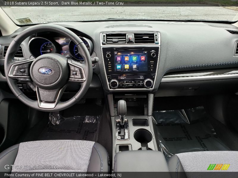 Dark Blue Metallic / Two-Tone Gray 2018 Subaru Legacy 2.5i Sport