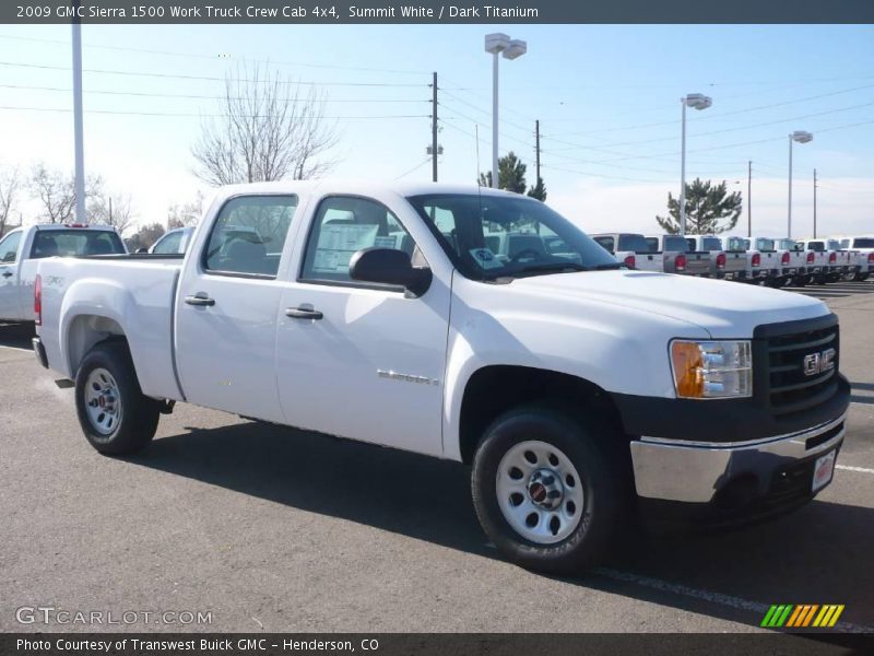 Summit White / Dark Titanium 2009 GMC Sierra 1500 Work Truck Crew Cab 4x4